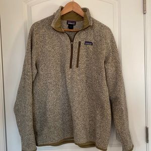 Patagonia quarter zip pullover. Oatmeal color, no flaws